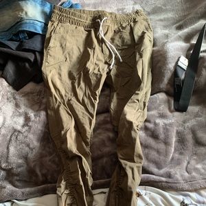 H&M Drawstrings Zipper Pants Olive